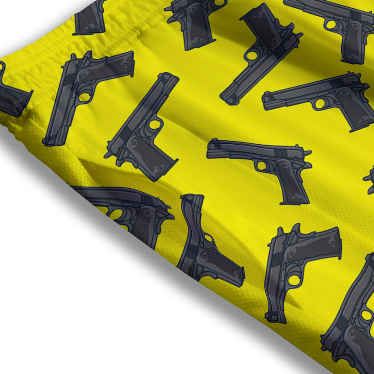 Guns Military Print Pattern Mesh Shorts
