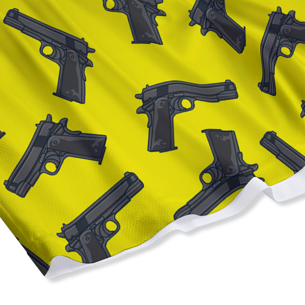 Guns Military Print Pattern Mesh Shorts