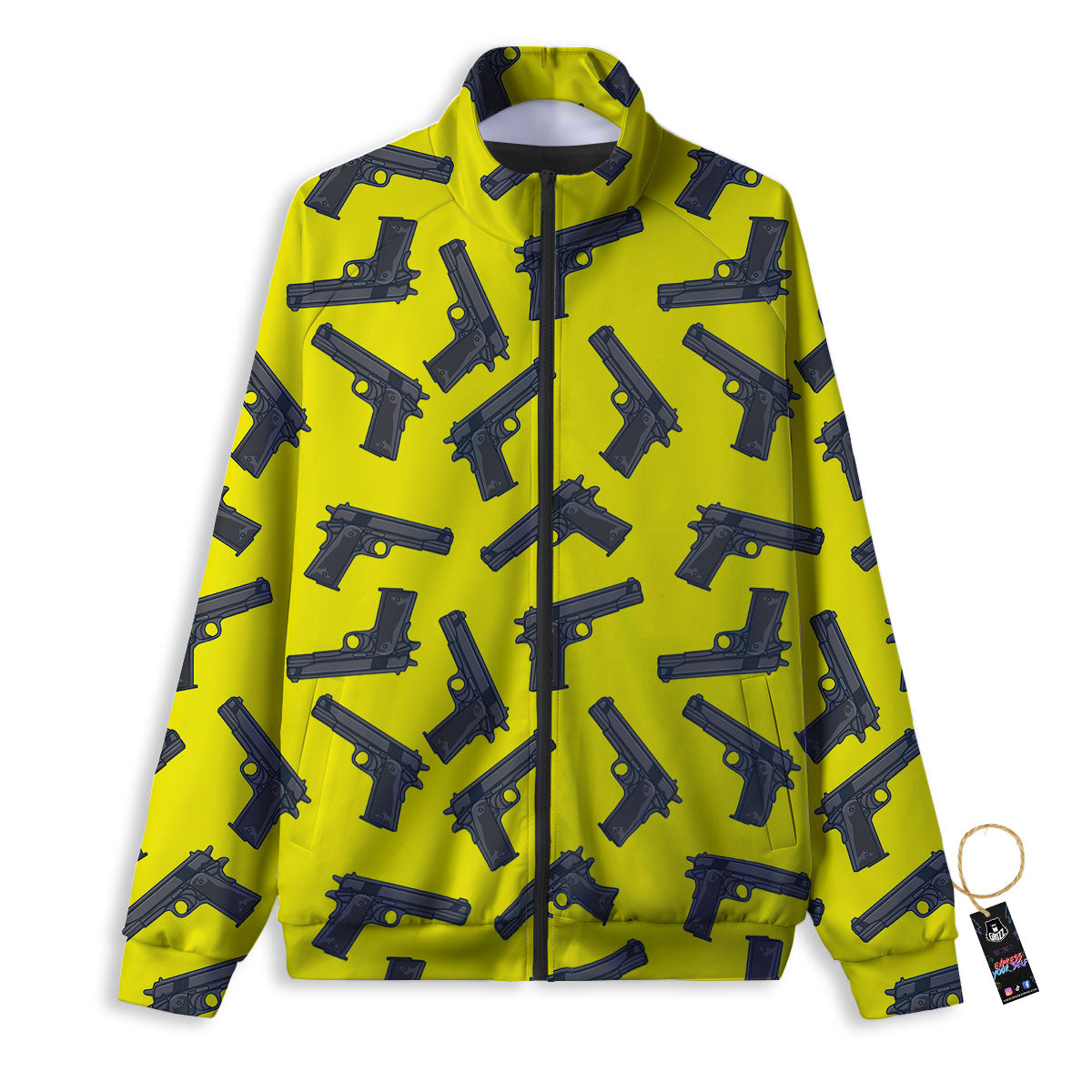 Guns Military Print Pattern Track Jacket-grizzshop