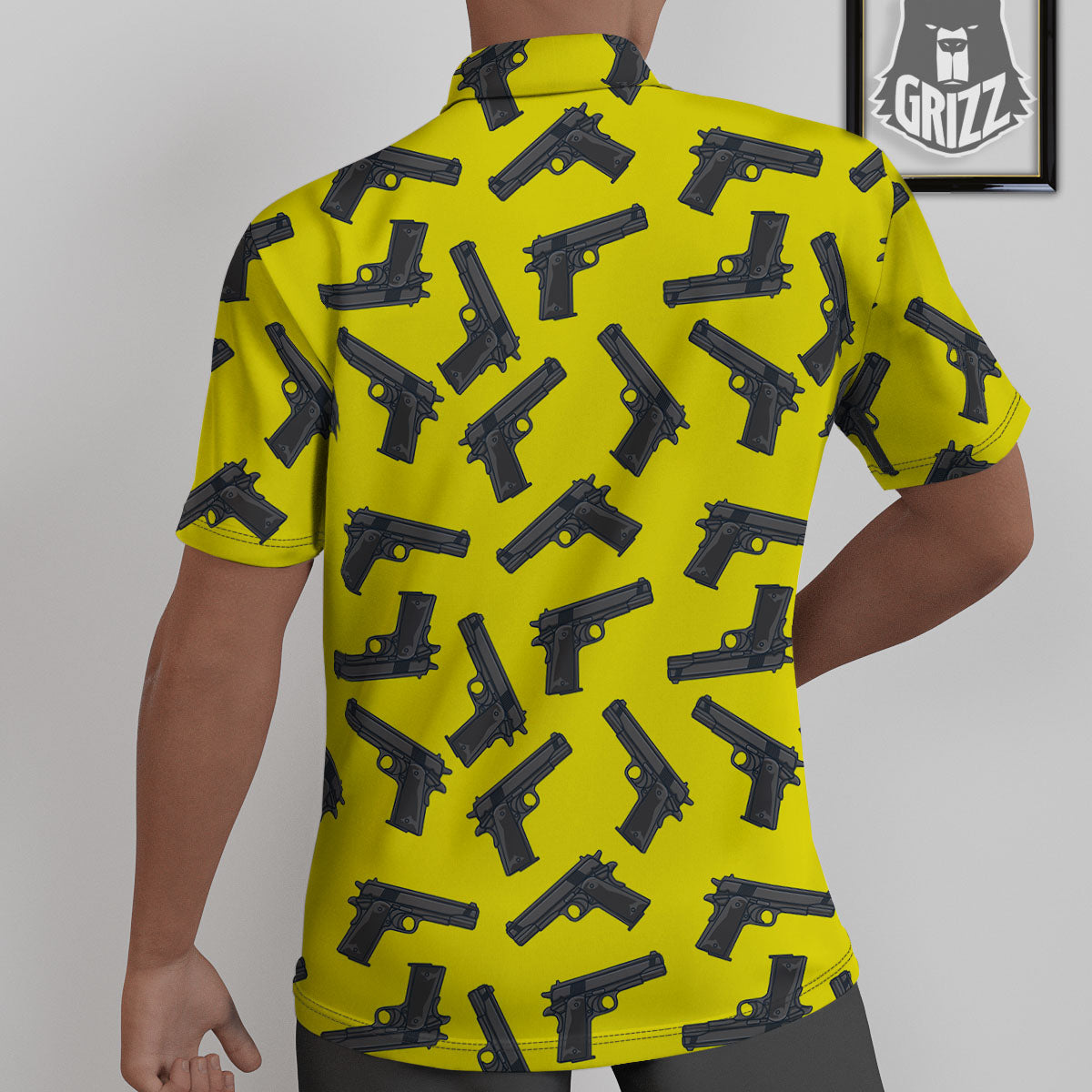 Guns Military Print Pattern Untucked Shirts-grizzshop
