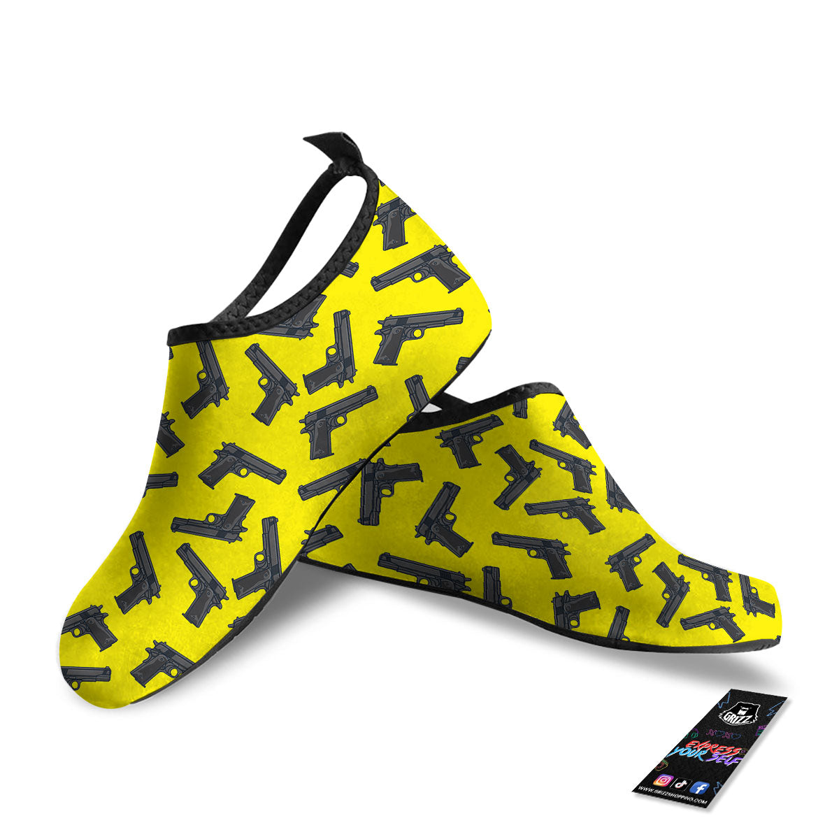 Guns Military Print Pattern Water Shoes-grizzshop