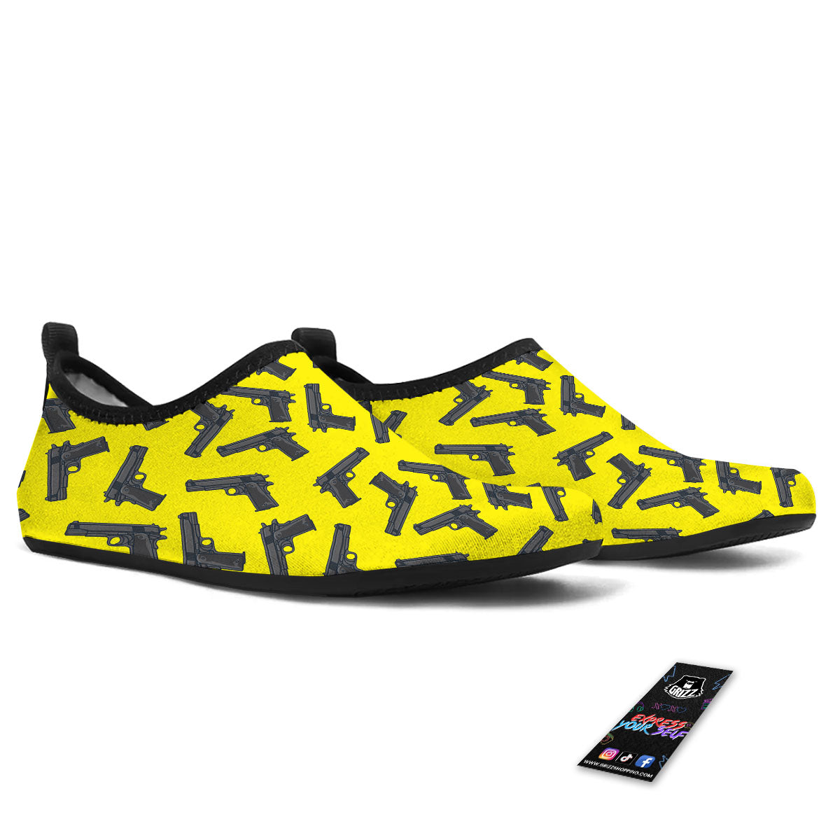 Guns Military Print Pattern Water Shoes-grizzshop