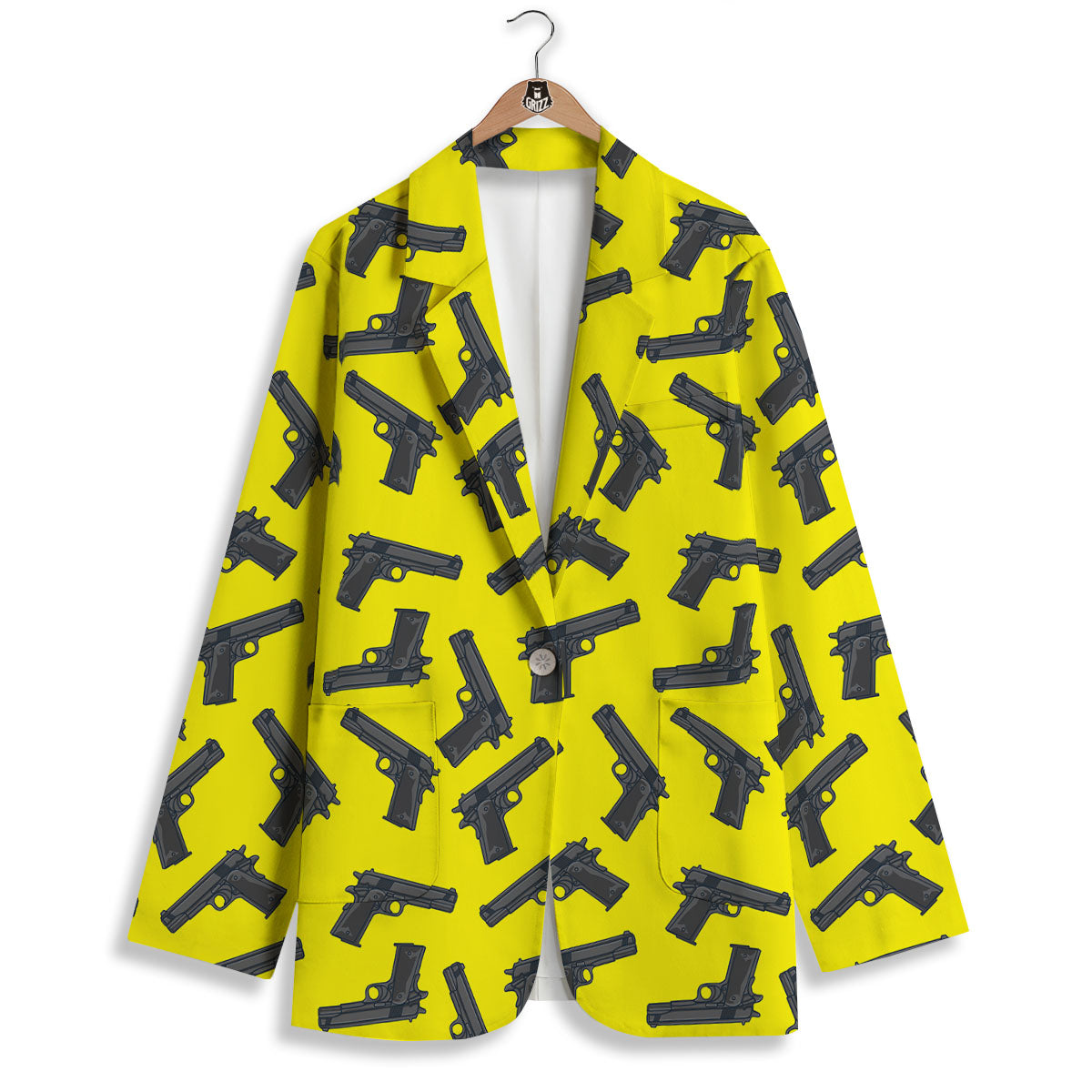 Guns Military Print Pattern Women's Blazer-grizzshop