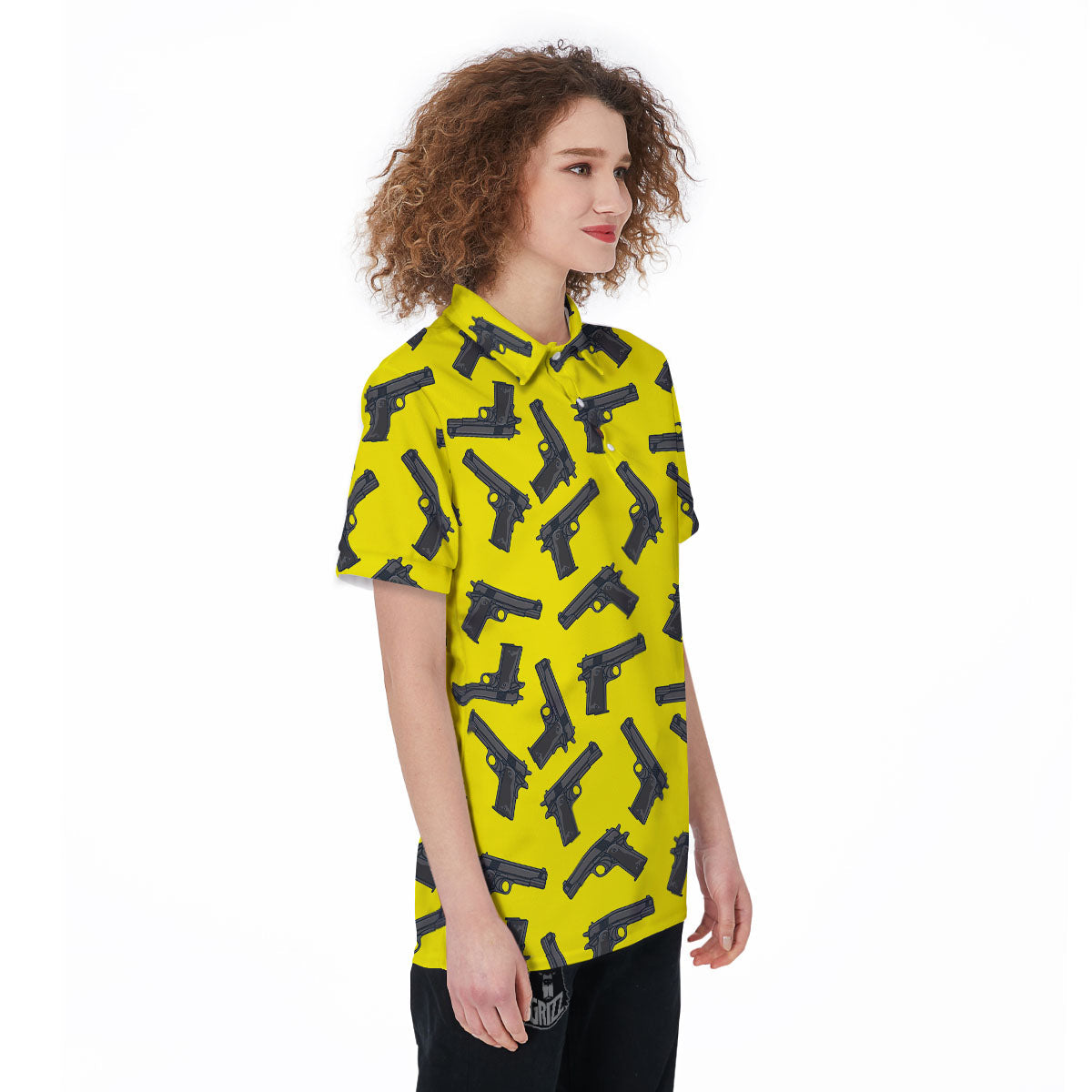 Guns Military Print Pattern Women's Golf Shirts-grizzshop