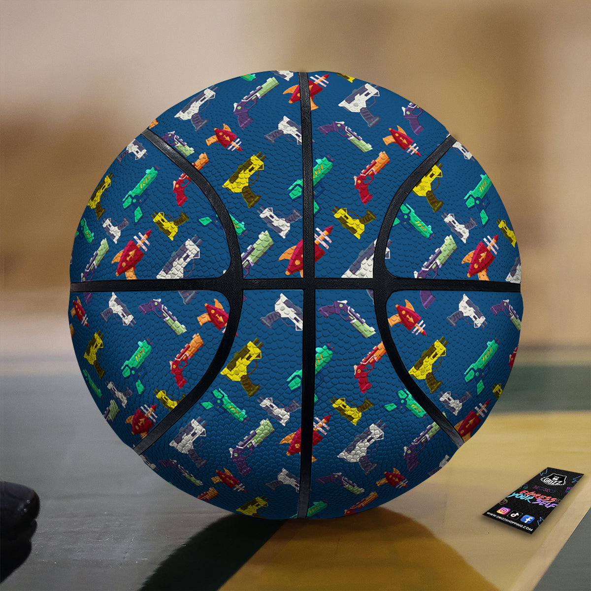 Guns Game Colorful Print Pattern Basketball