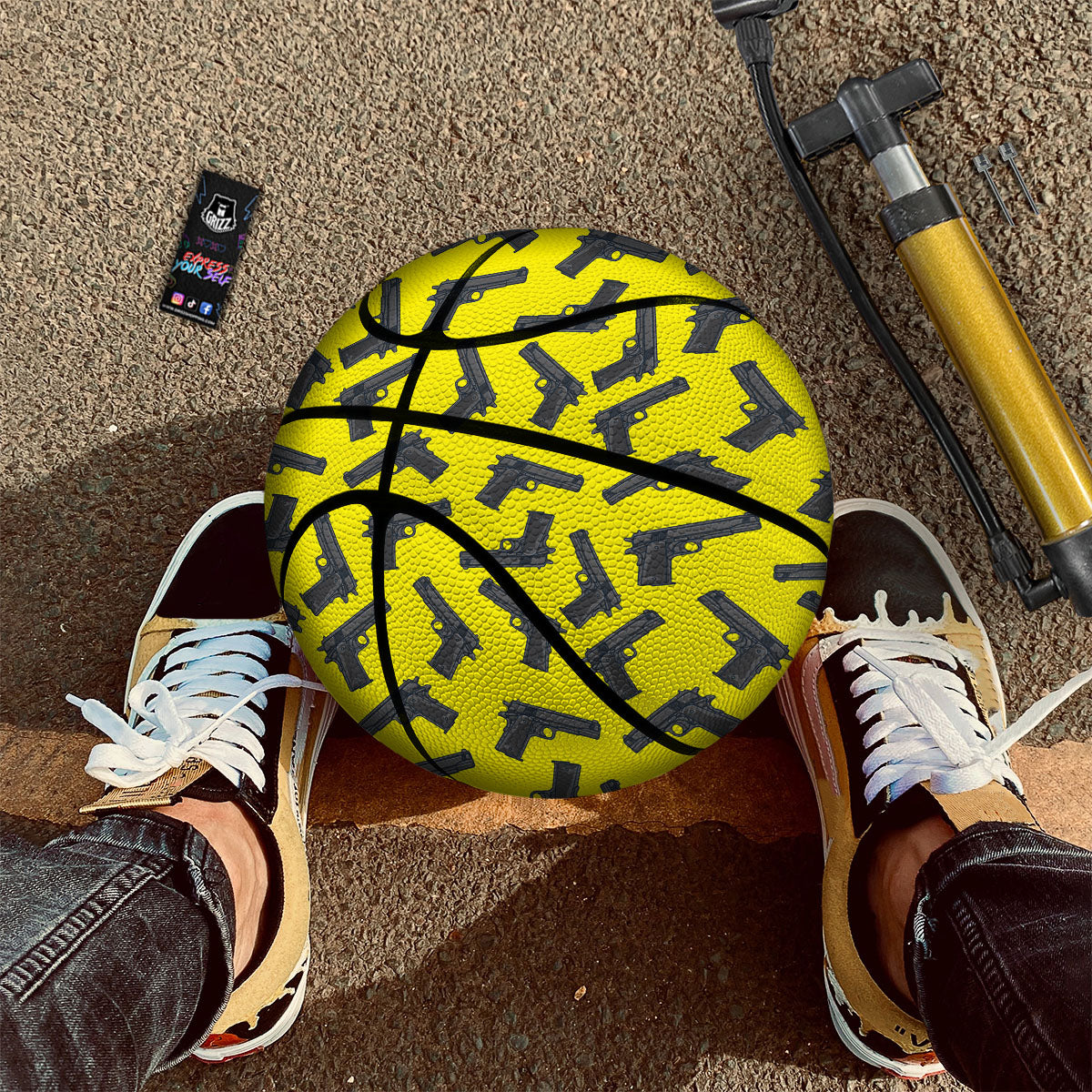 Guns Military Print Pattern Basketball