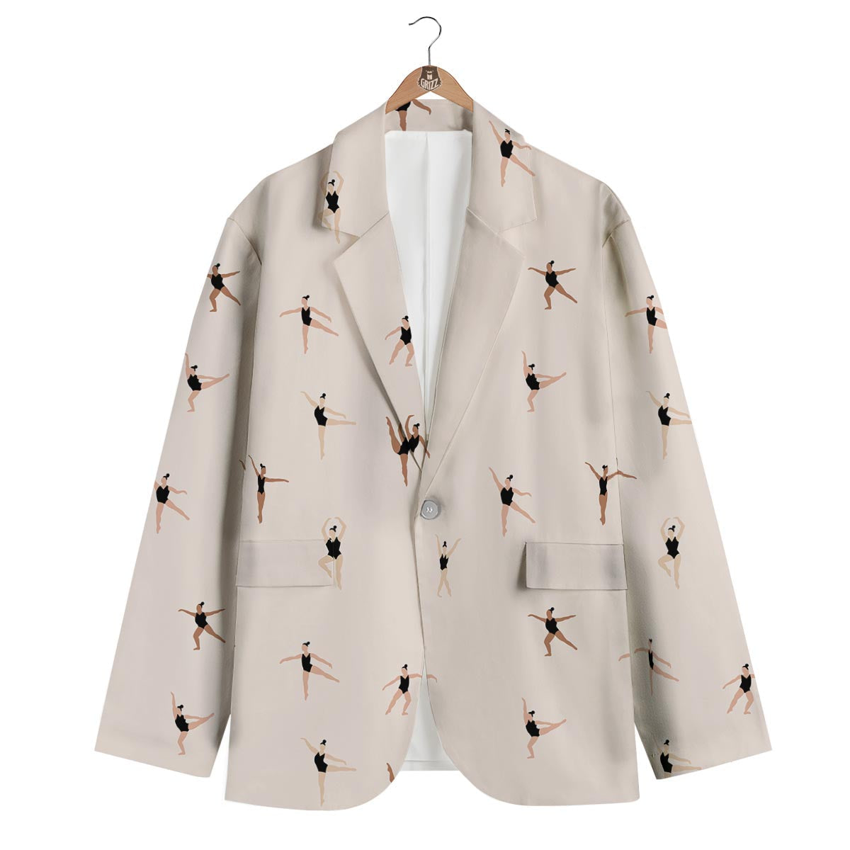 Gymnastics Print Pattern Men's Blazer-grizzshop