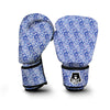 Gzhel Blue White Print Pattern Boxing Gloves-grizzshop