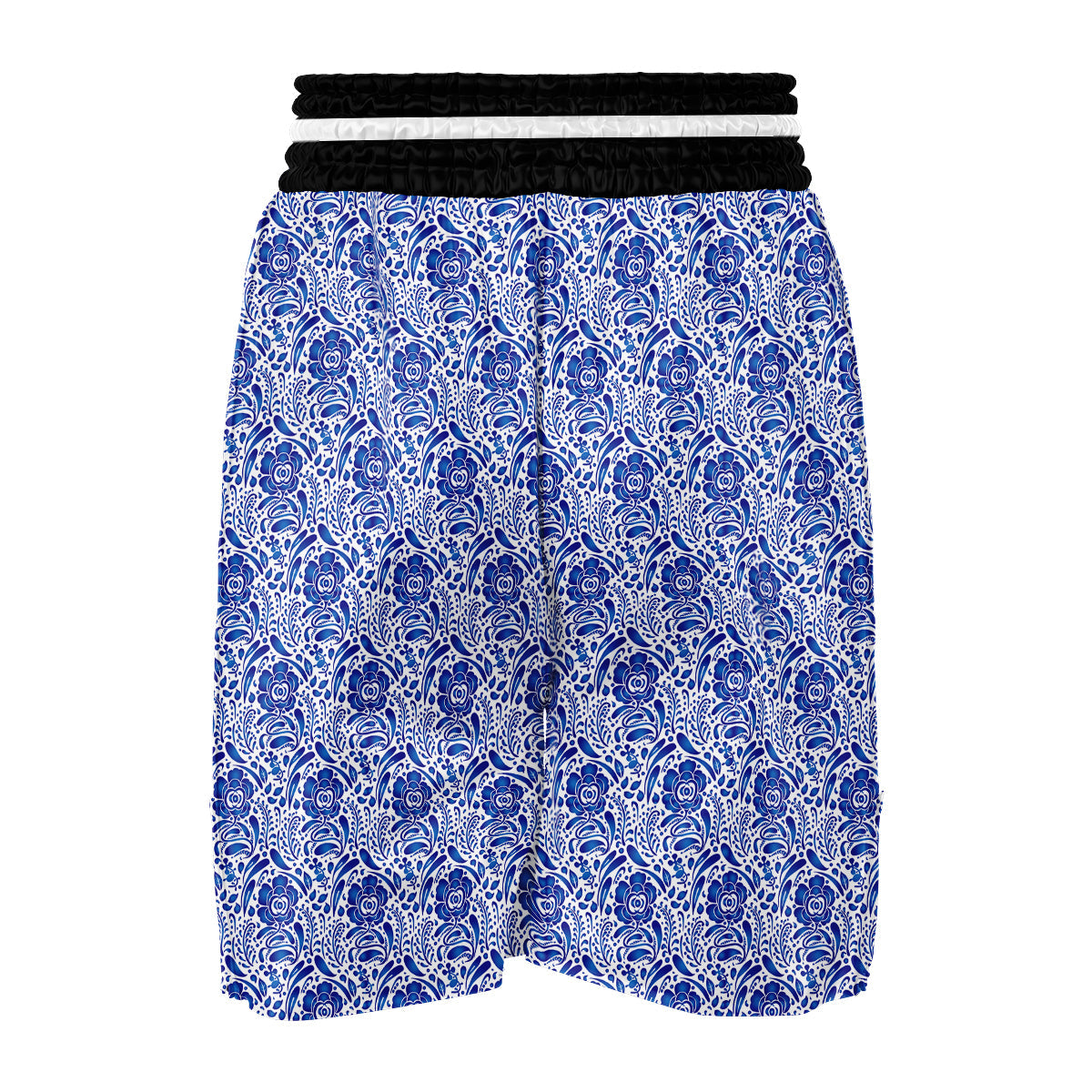 Gzhel Blue White Print Pattern Boxing Shorts-grizzshop