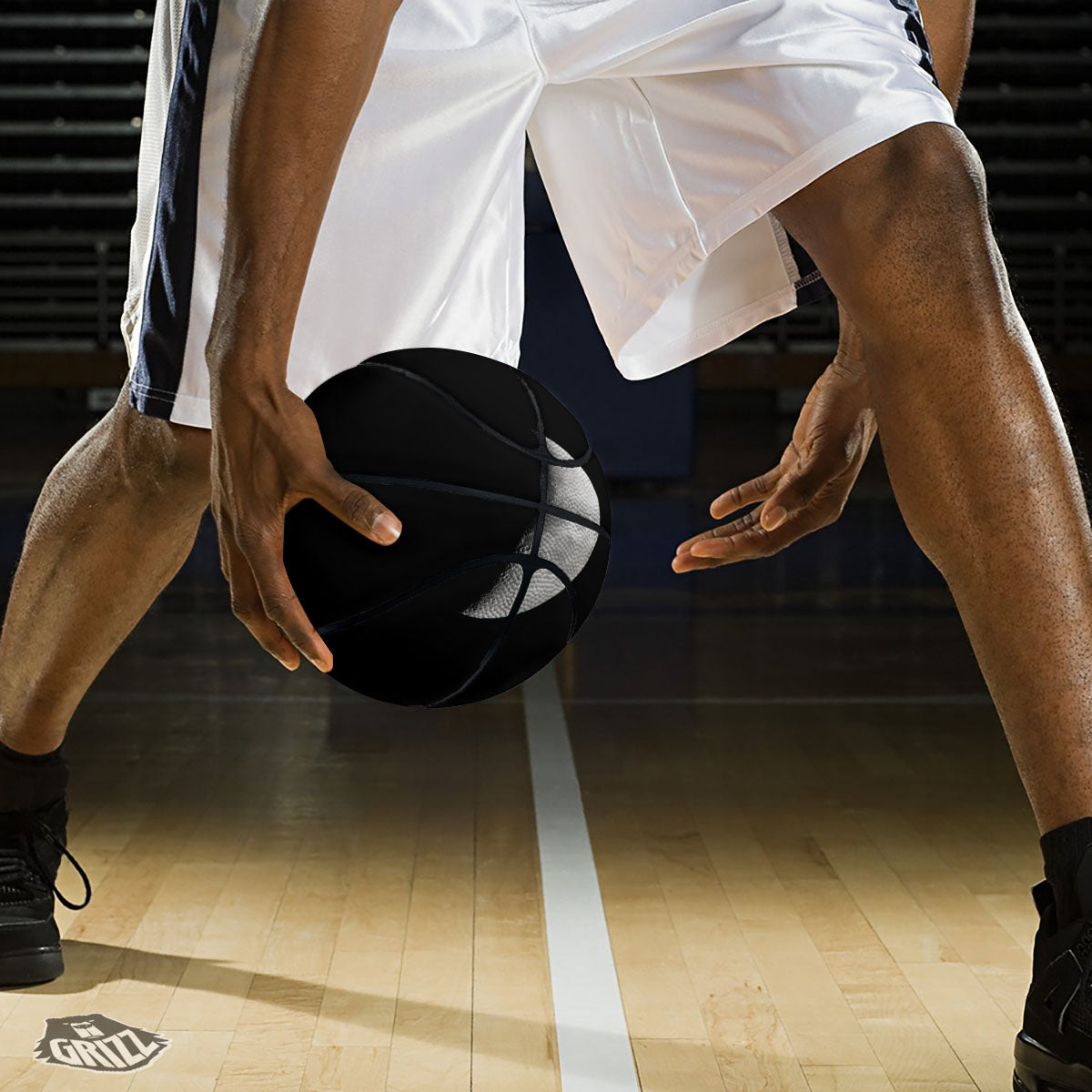Half Moon Print Basketball-grizzshop