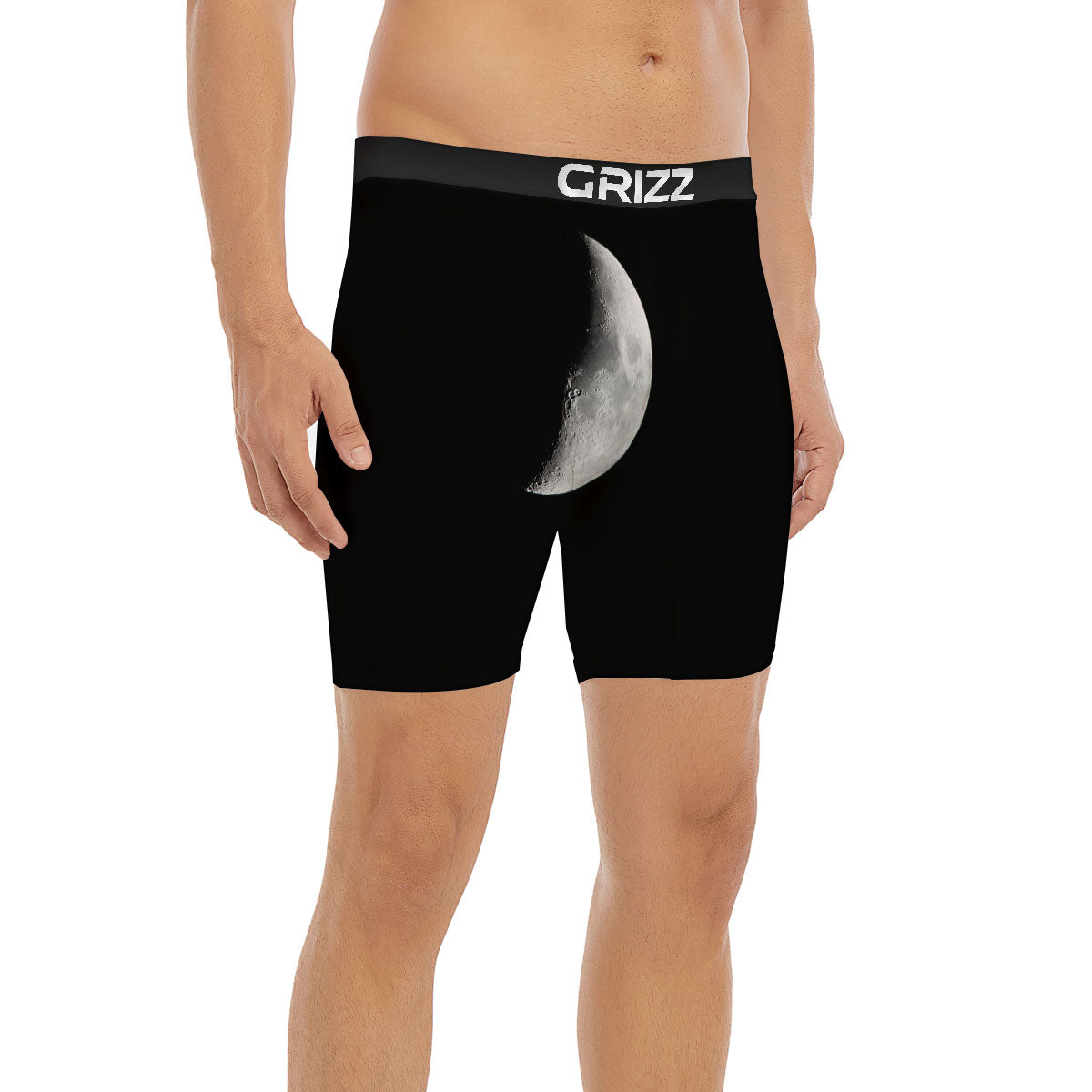 Half Moon Print Boxer Briefs-grizzshop