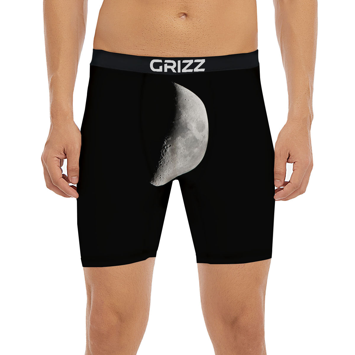 Half Moon Print Boxer Briefs-grizzshop