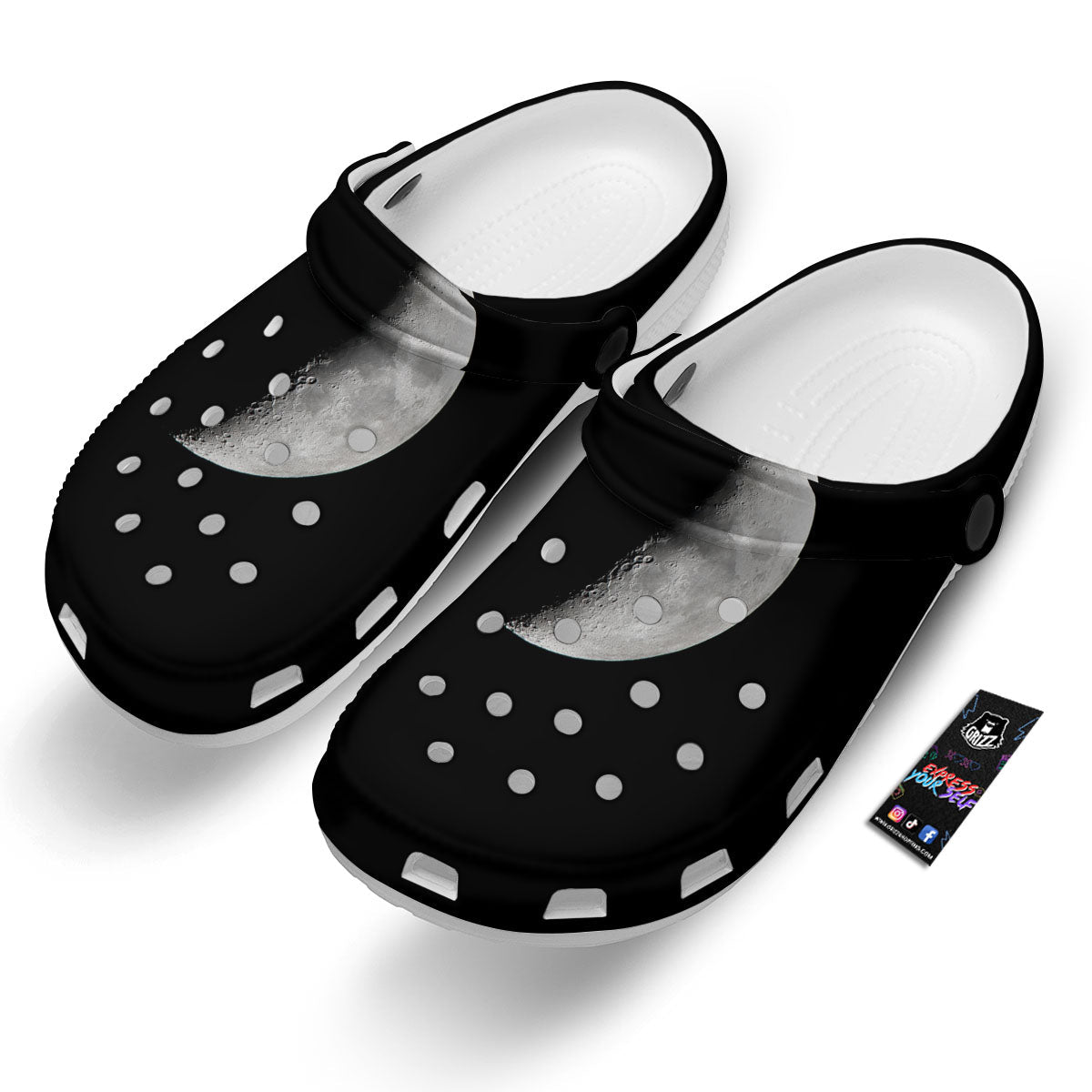 Half Moon Print Clog-grizzshop