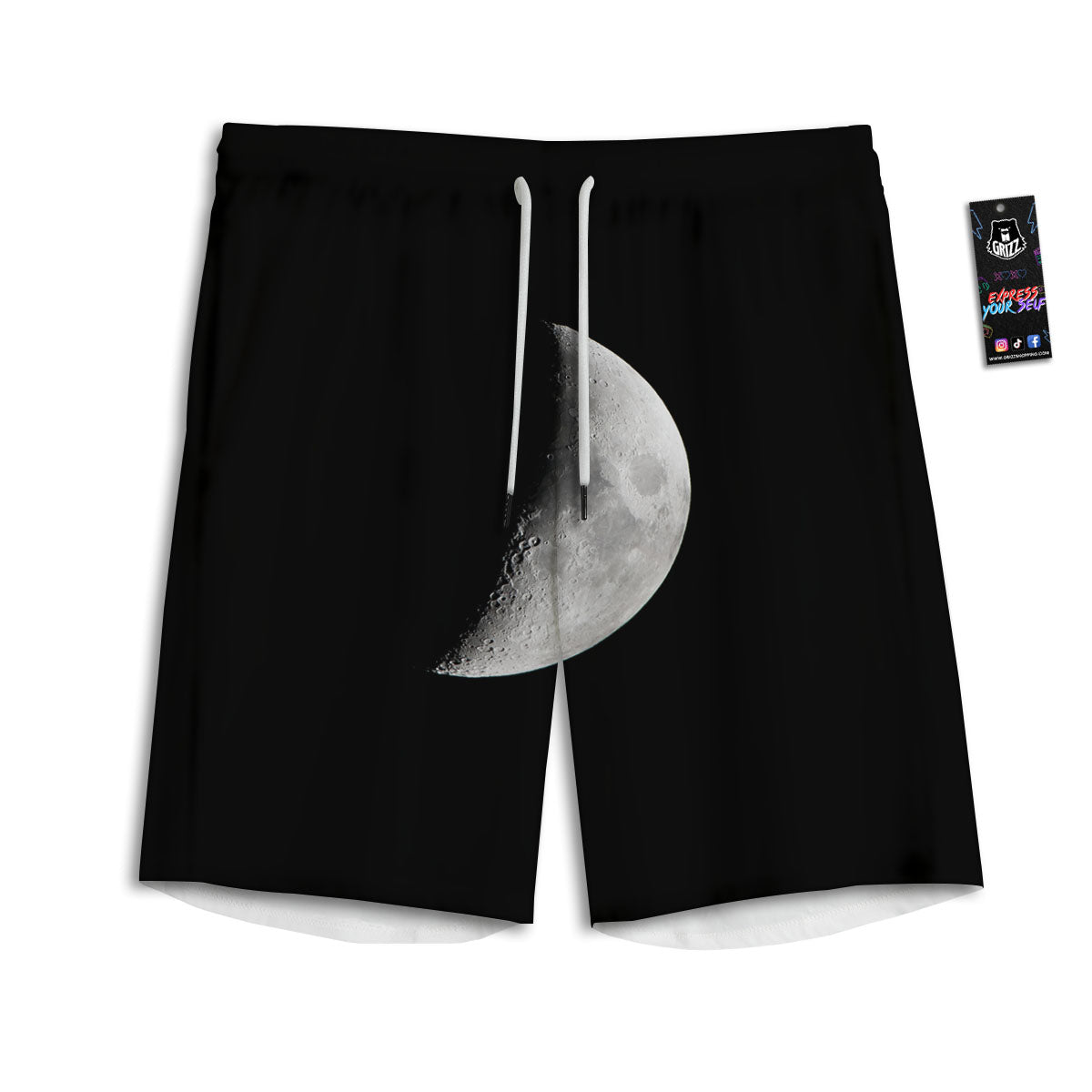 Indian Skull Native American Print Men's Athletic Shorts