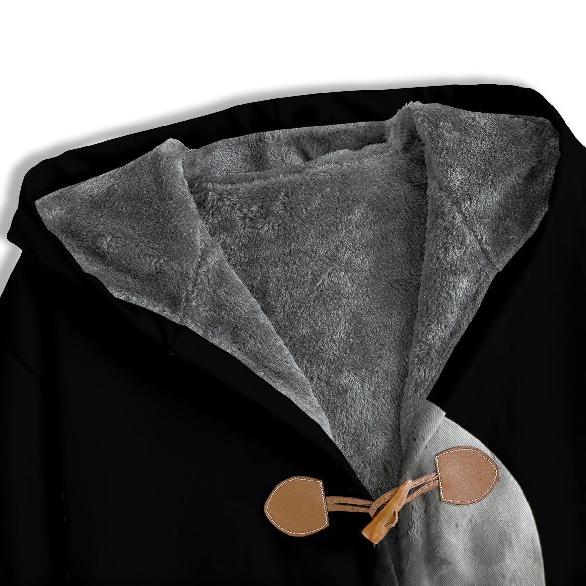 Half Moon Print Men's Windbreaker Jacket-grizzshop