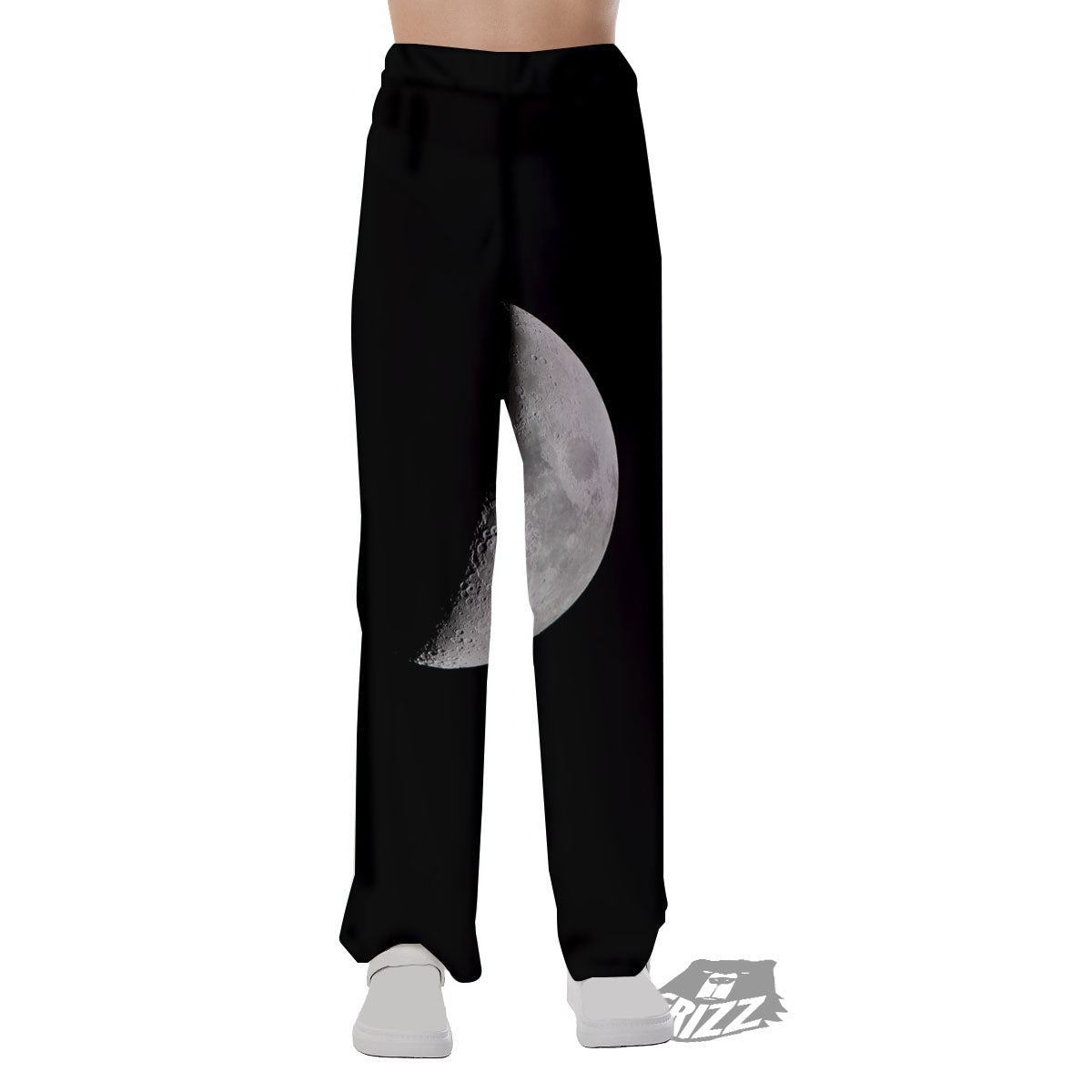 Half Moon Print Pajama Pants-grizzshop