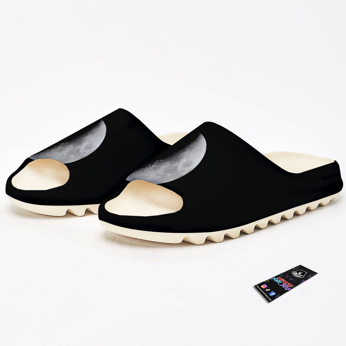 Half Moon Print Sandals-grizzshop
