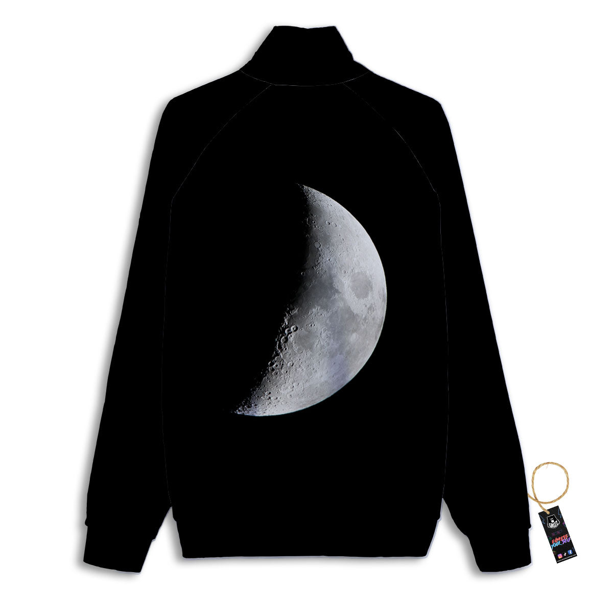 Half Moon Print Track Jacket-grizzshop