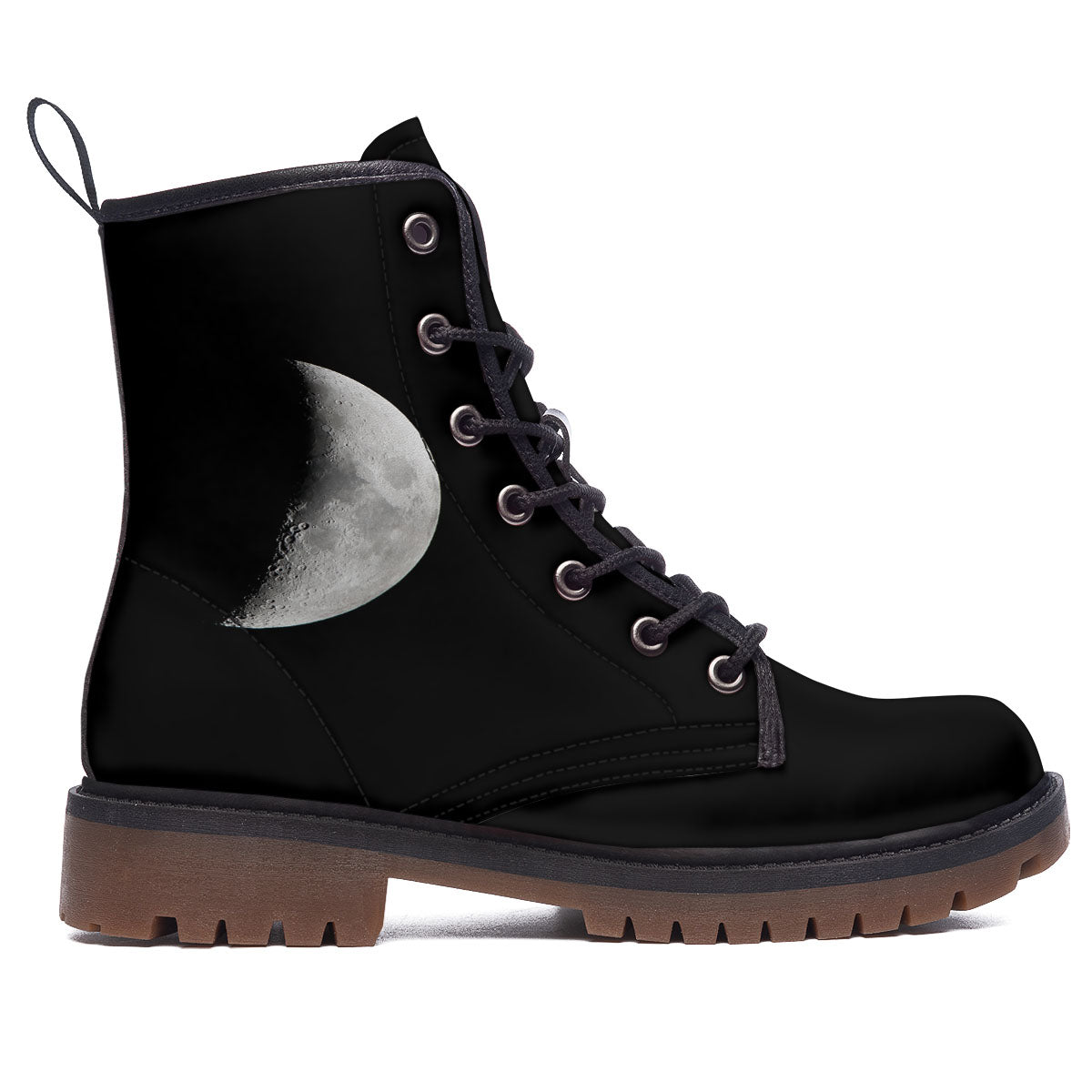 Half Moon Print Work Boots-grizzshop