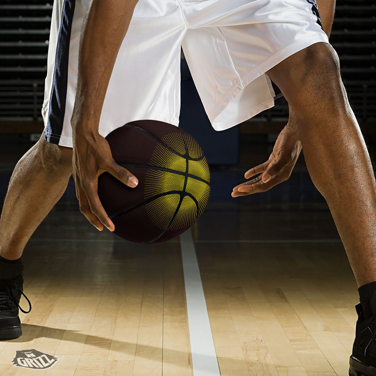 Halftone Sun Dot Print Basketball-grizzshop