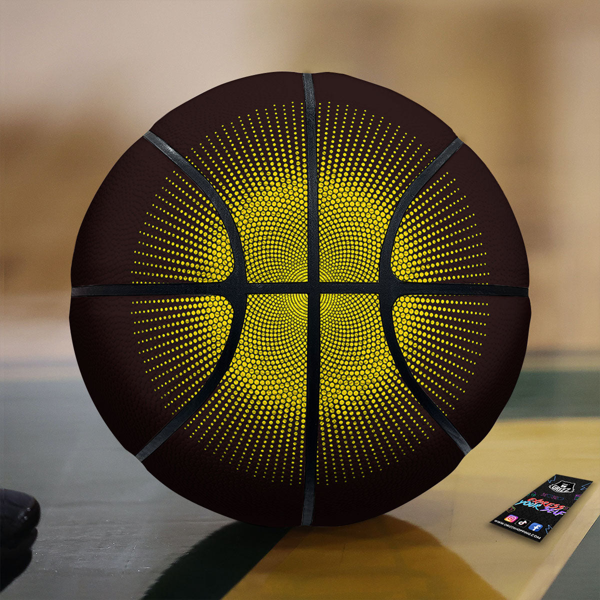 Halftone Sun Dot Print Basketball-grizzshop