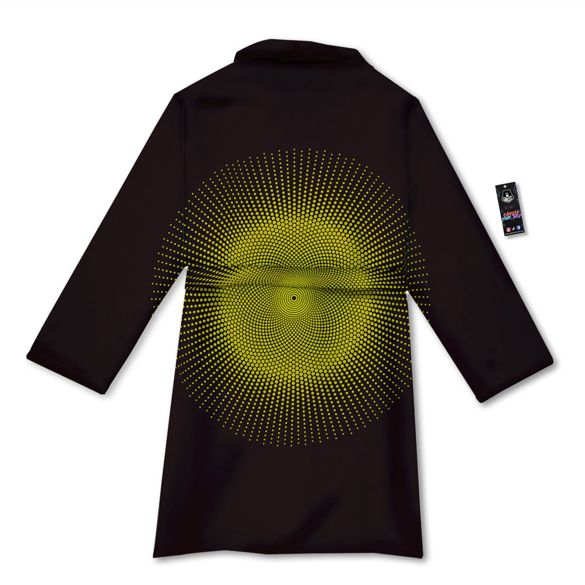 Halftone Sun Dot Print Bathrobe-grizzshop