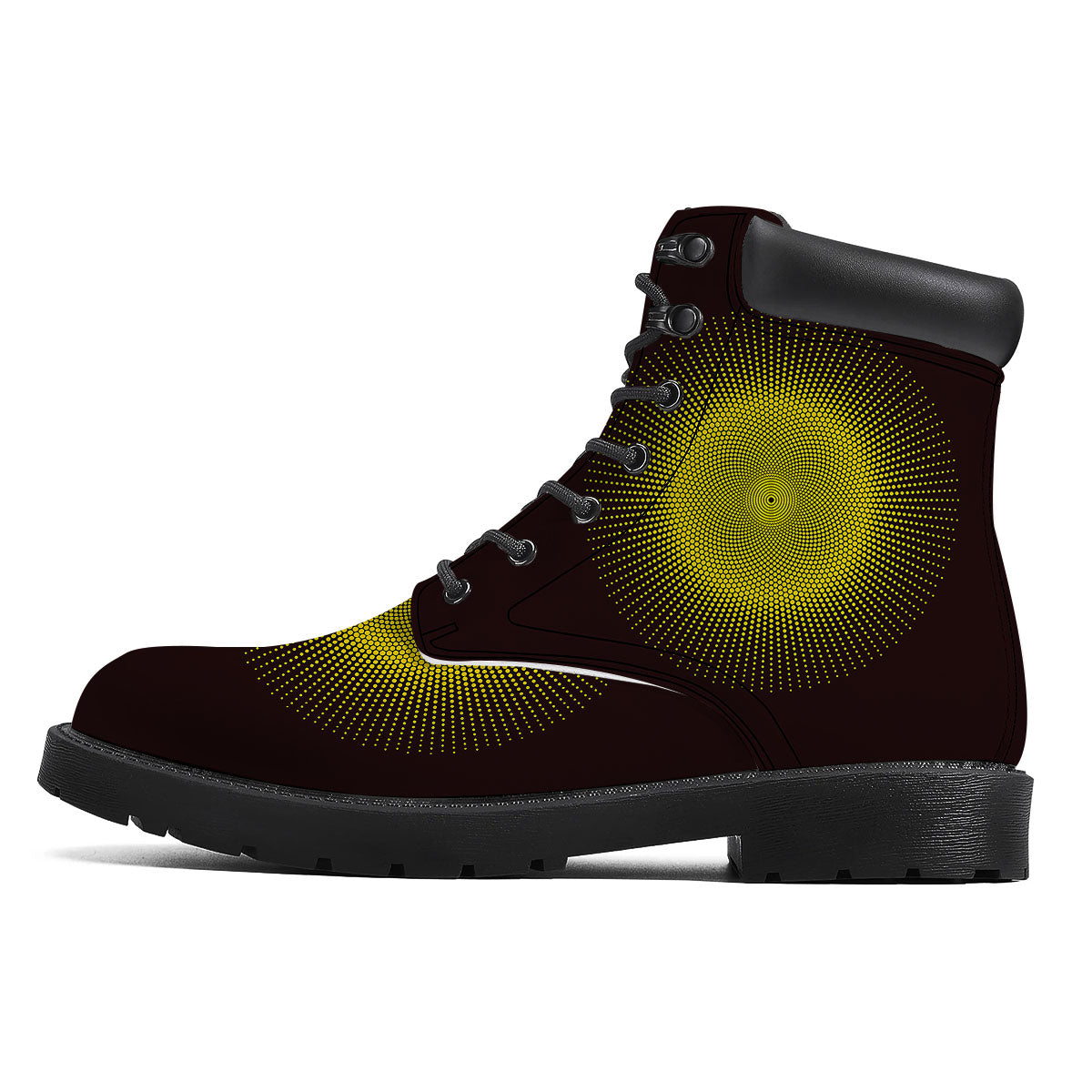 Halftone Sun Dot Print Boots-grizzshop
