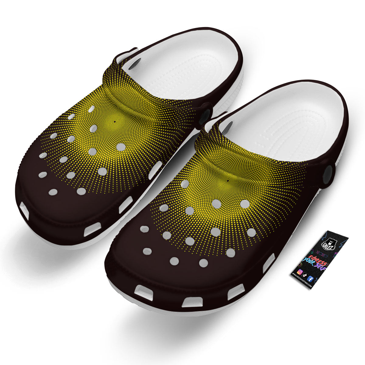 Halftone Sun Dot Print Clog-grizzshop