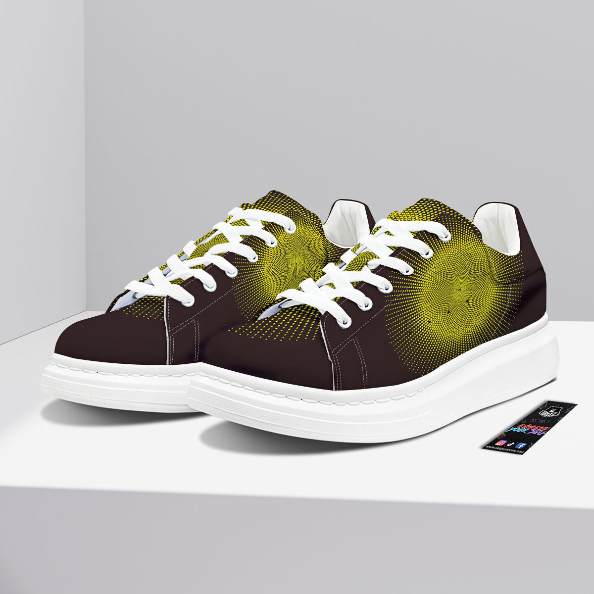 Halftone Sun Dot Print Platform Shoes-grizzshop