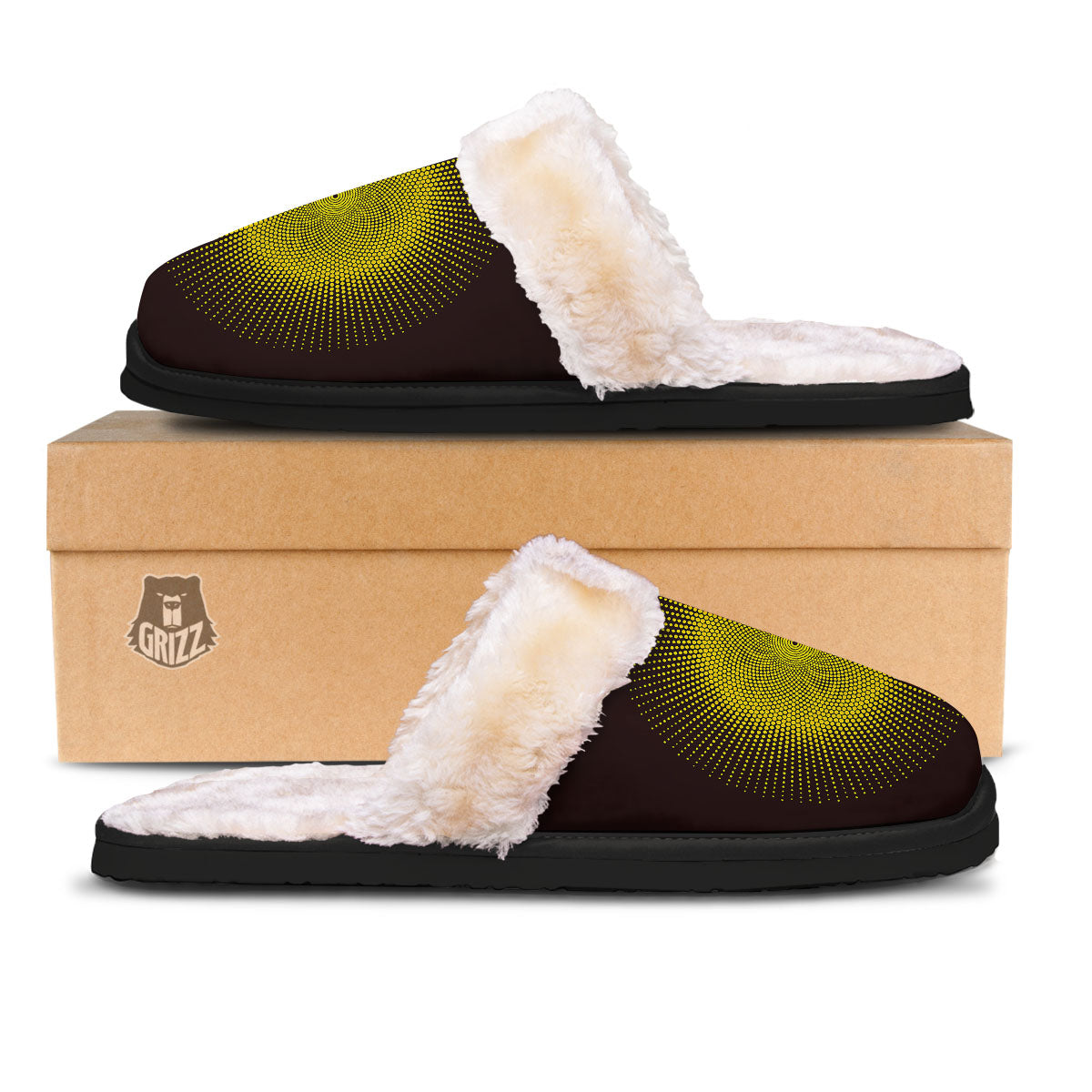 Halftone Sun Dot Print Slippers-grizzshop