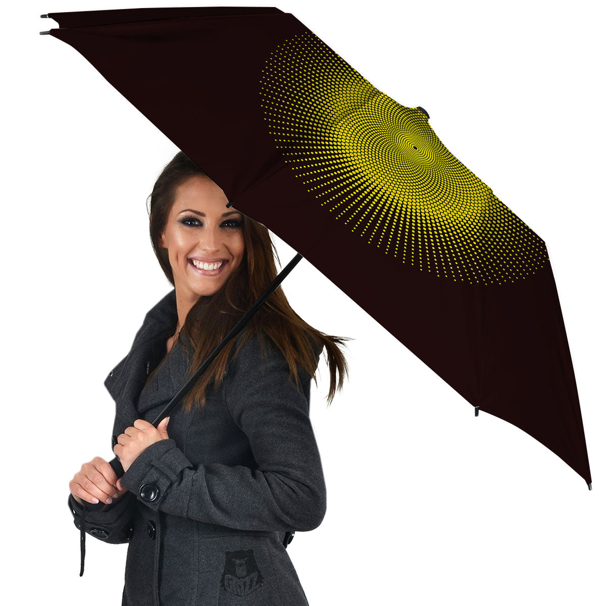 Halftone Sun Dot Print Umbrella-grizzshop