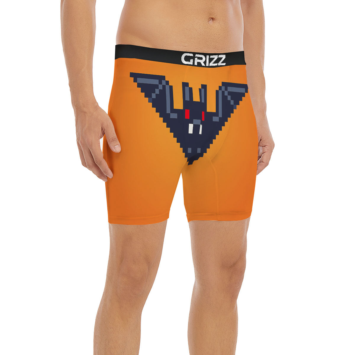 Halloween Bat 8-Bit Pixel Print Boxer Briefs-grizzshop