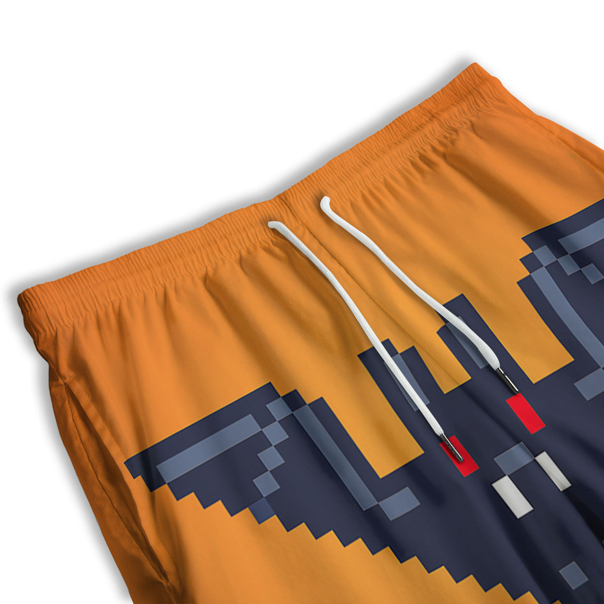 Halloween Bat 8-Bit Pixel Print Men's Athletic Shorts