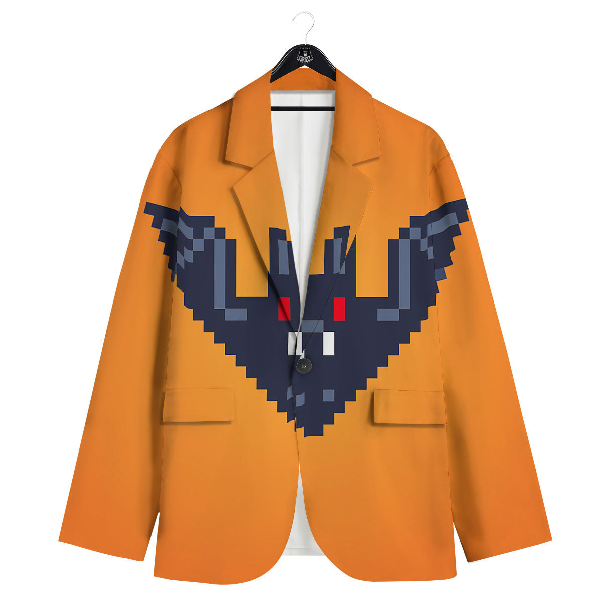 Halloween Bat 8-Bit Pixel Print Men's Sport Coat-grizzshop