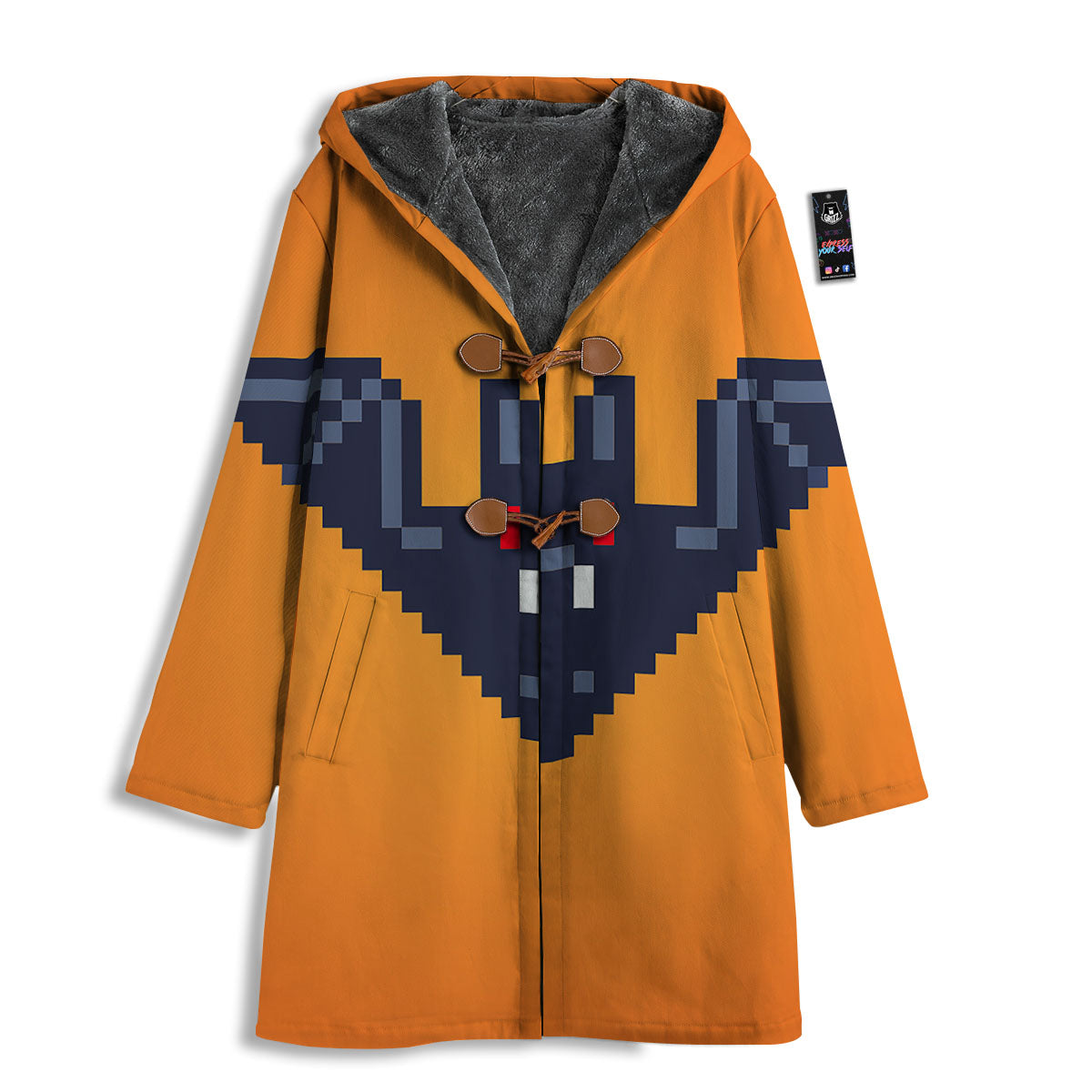 Halloween Bat 8-Bit Pixel Print Men's Windbreaker Jacket-grizzshop