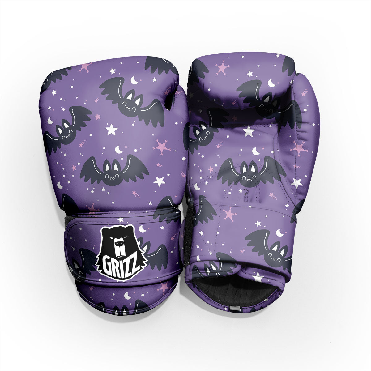 Halloween Bat Black And Purple Print Pro Boxing Glove