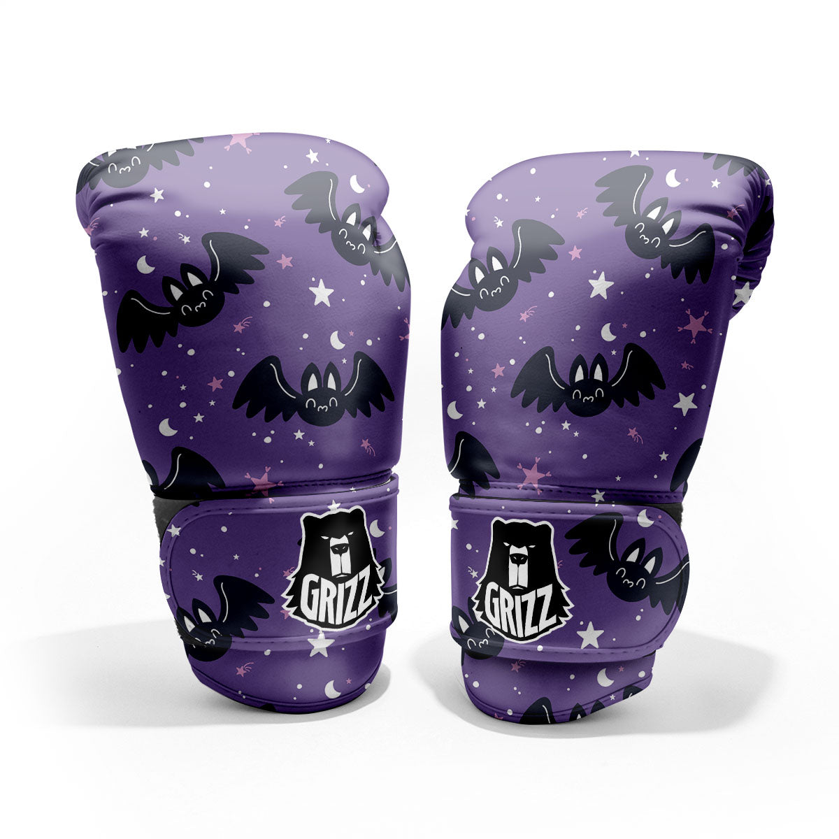 Halloween Bat Black And Purple Print Pro Boxing Glove