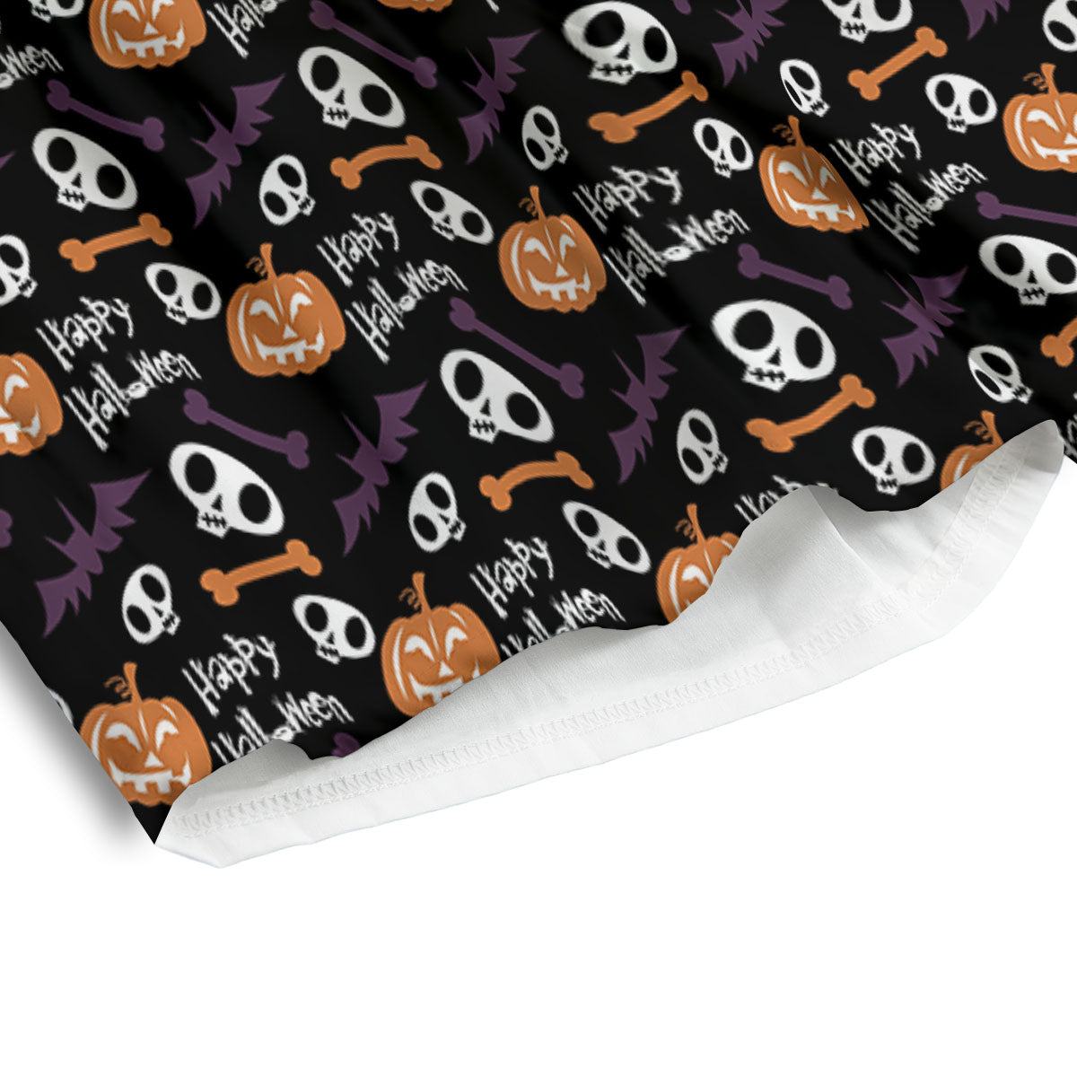 Halloween Black And Orange Print Pattern Men's Athletic Shorts
