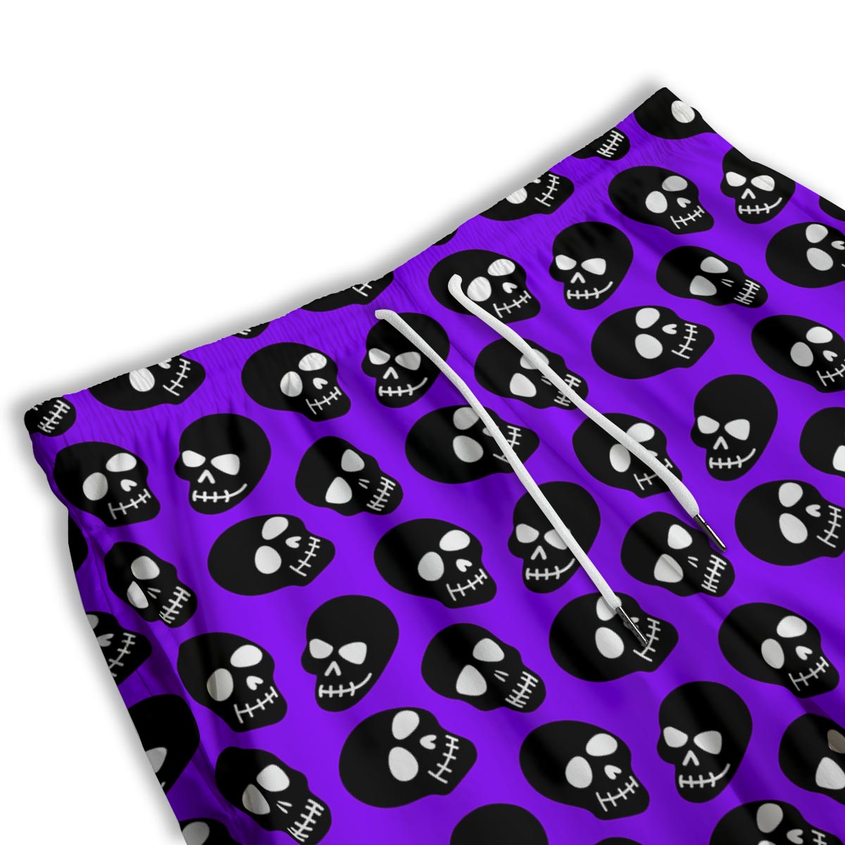 Halloween Black And Purple Print Pattern Men's Athletic Shorts