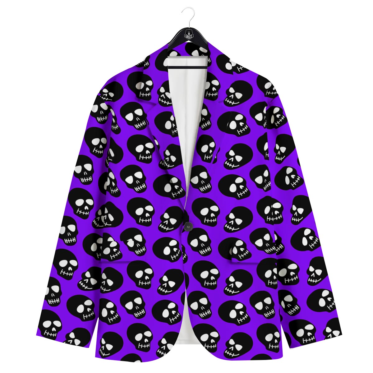 Halloween Black And Purple Print Pattern Men's Sport Coat-grizzshop