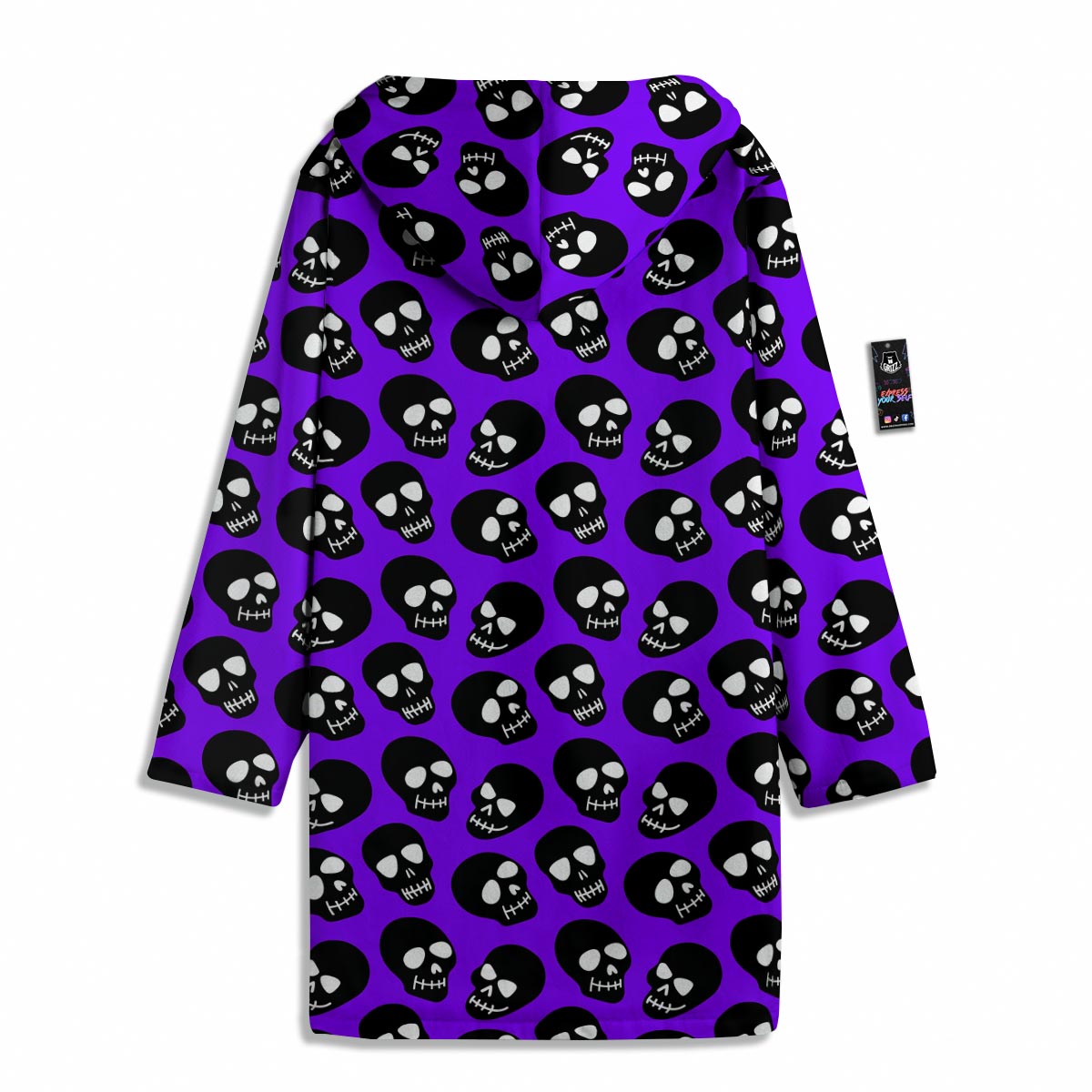 Halloween Black And Purple Print Pattern Men's Windbreaker Jacket-grizzshop