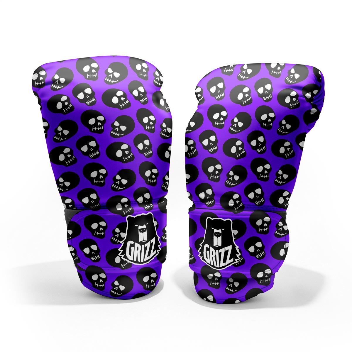 Halloween Black And Purple Print Pattern Pro Boxing Glove