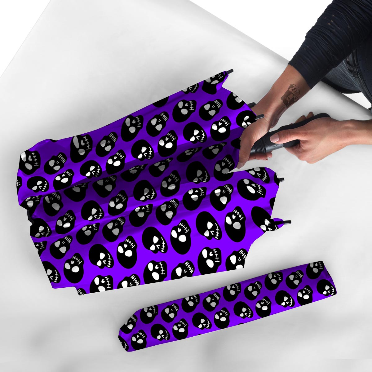 Halloween Black And Purple Print Pattern Umbrella-grizzshop