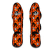 Halloween Black Cat Pattern Print Muay Thai Shin Guards-grizzshop