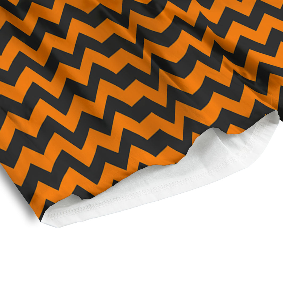 Halloween Chevron Orange Print Pattern Men's Athletic Shorts