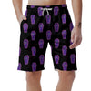 Halloween Coffin Purple Print Pattern Men's Shorts-grizzshop