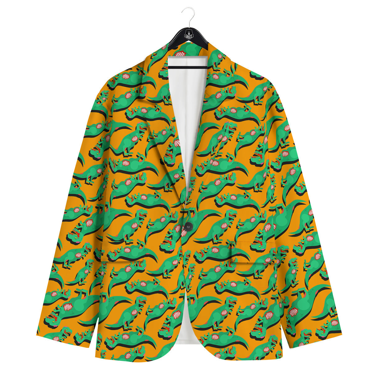 Halloween Cute Dino Print Pattern Men's Sport Coat-grizzshop
