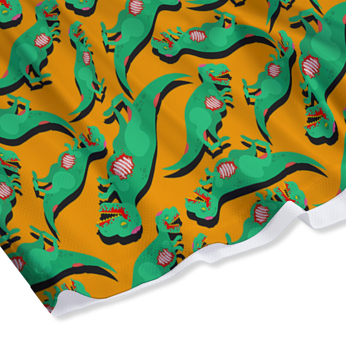 Halloween Cute Dino Print Pattern Mesh Shorts