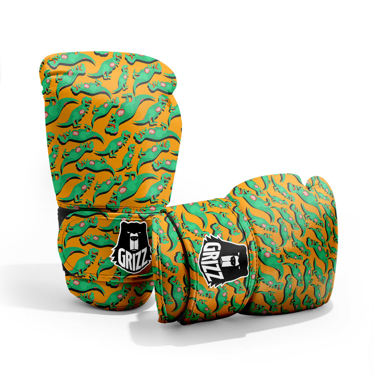 Halloween Cute Dino Print Pattern Pro Boxing Glove