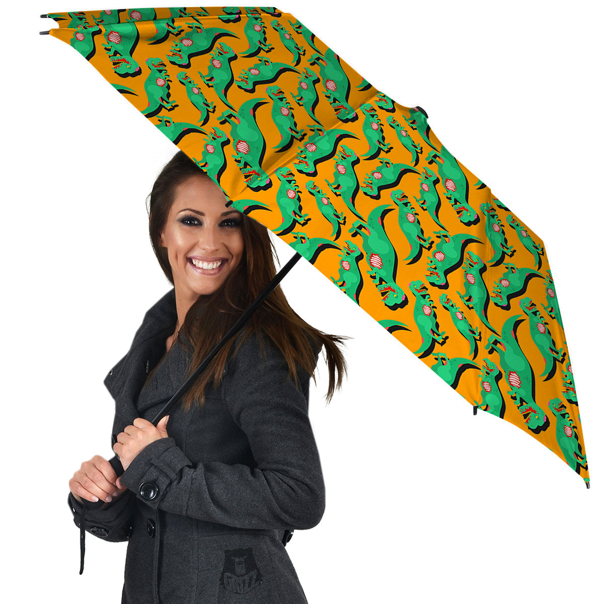 Halloween Cute Dino Print Pattern Umbrella-grizzshop